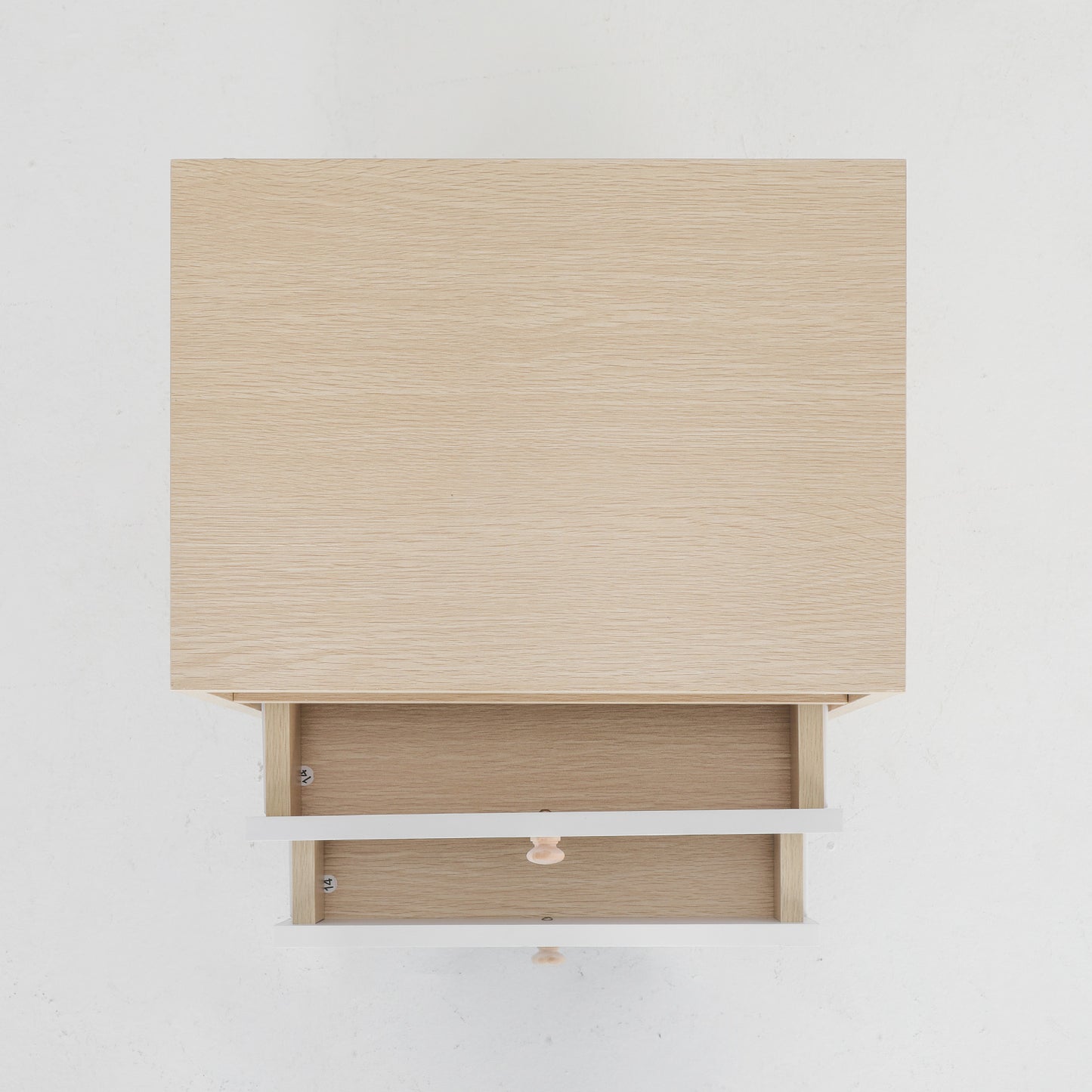 Bedside Table Side Storage Cabinet Nightstand Bedroom 2 Drawer ANYA OAK - TRENDZ