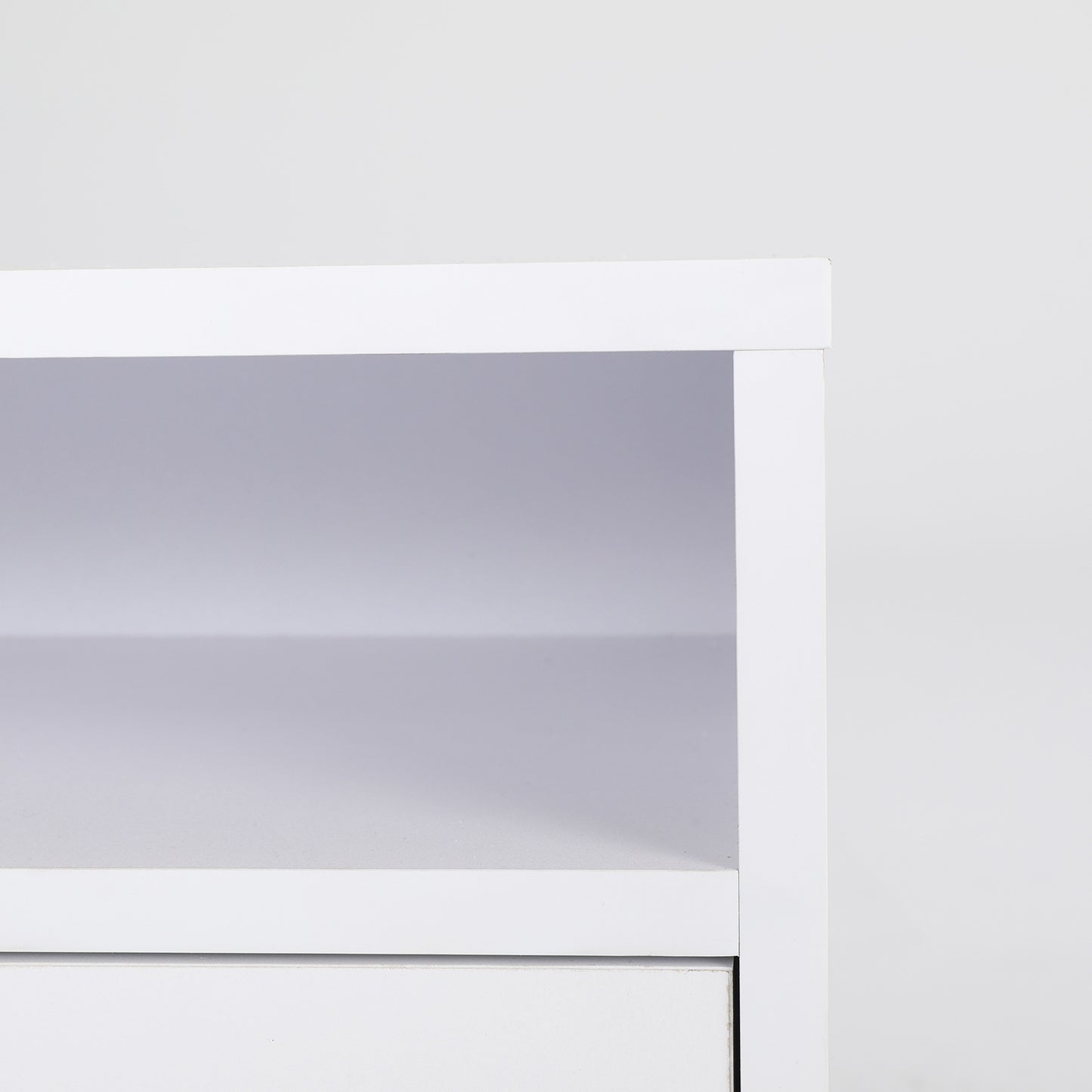 Bedside Table Side Storage Cabinet Nightstand Bedroom 2 Drawer ANYA - WHITE - TRENDZ