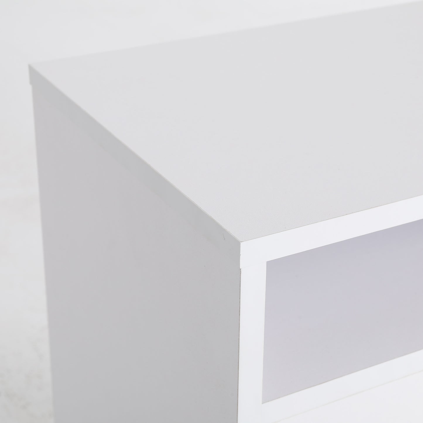 Bedside Table Side Storage Cabinet Nightstand Bedroom 2 Drawer ANYA - WHITE - TRENDZ