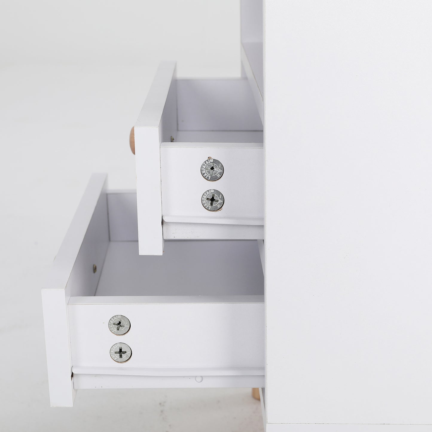 Bedside Table Side Storage Cabinet Nightstand Bedroom 2 Drawer ANYA - WHITE - TRENDZ