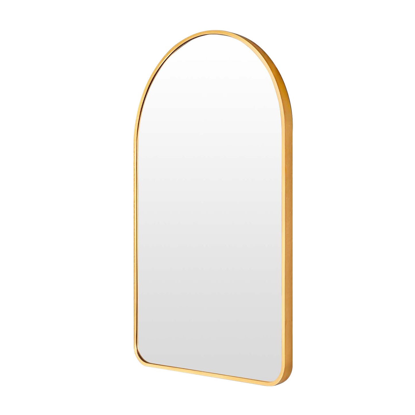 Wall Arch Mirror Arc Aluminum Frame Bathroom 50x80cm GOLD - TRENDZ