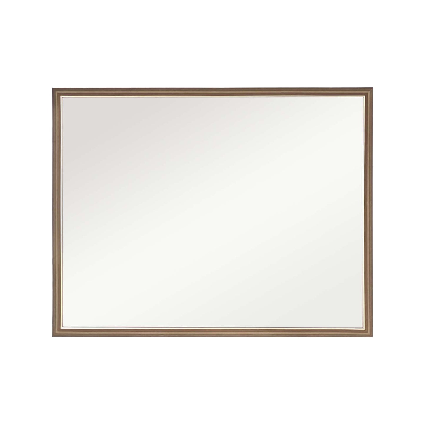 Wall Mirror Rectangular Frame Bathroom 70x90cm Antique Brown - TRENDZ