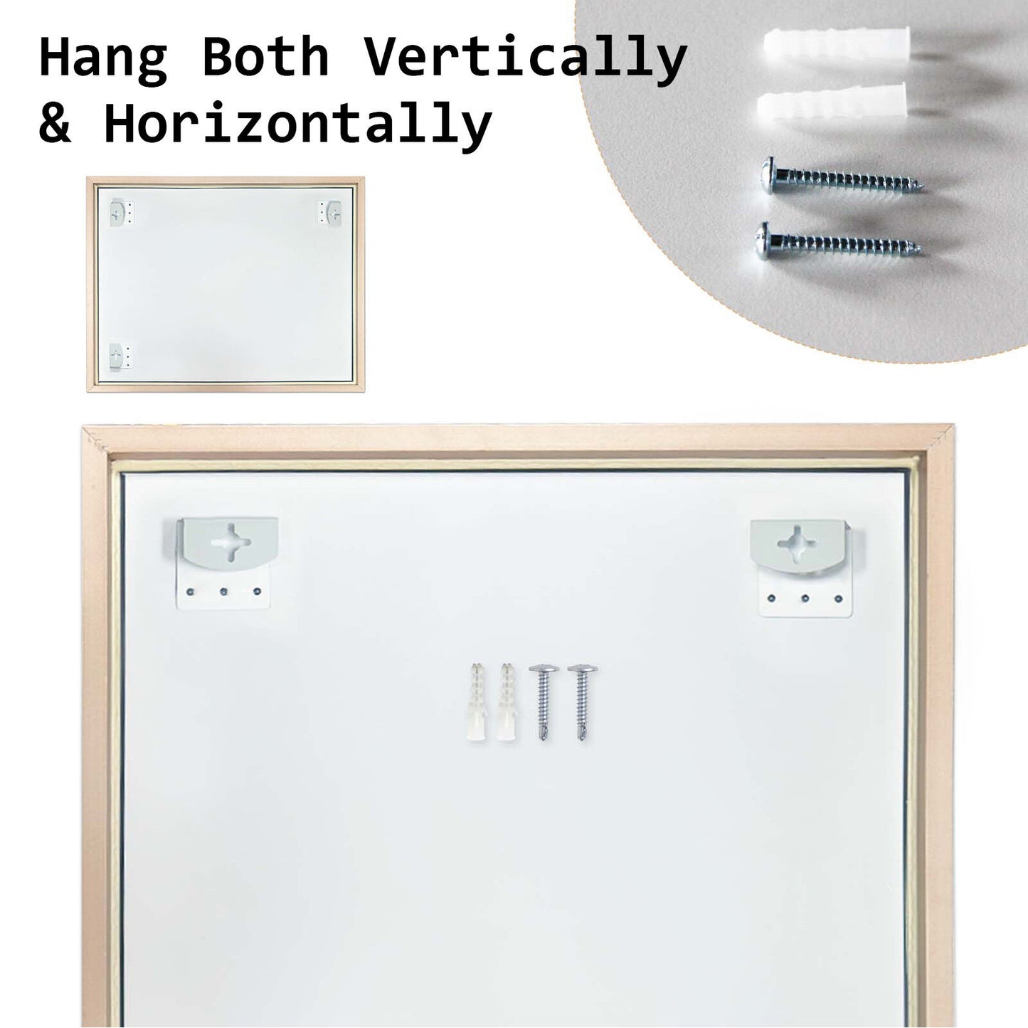 Wall Mirror Rectangular Frame Bathroom 70x90cm Antique Brown - TRENDZ