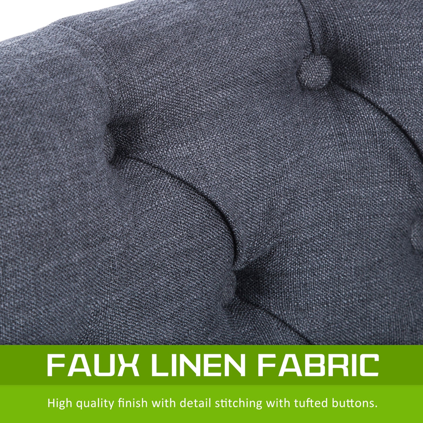 2X French Provincial Dining Chair Oak Leg AMOUR BLACK - TRENDZ