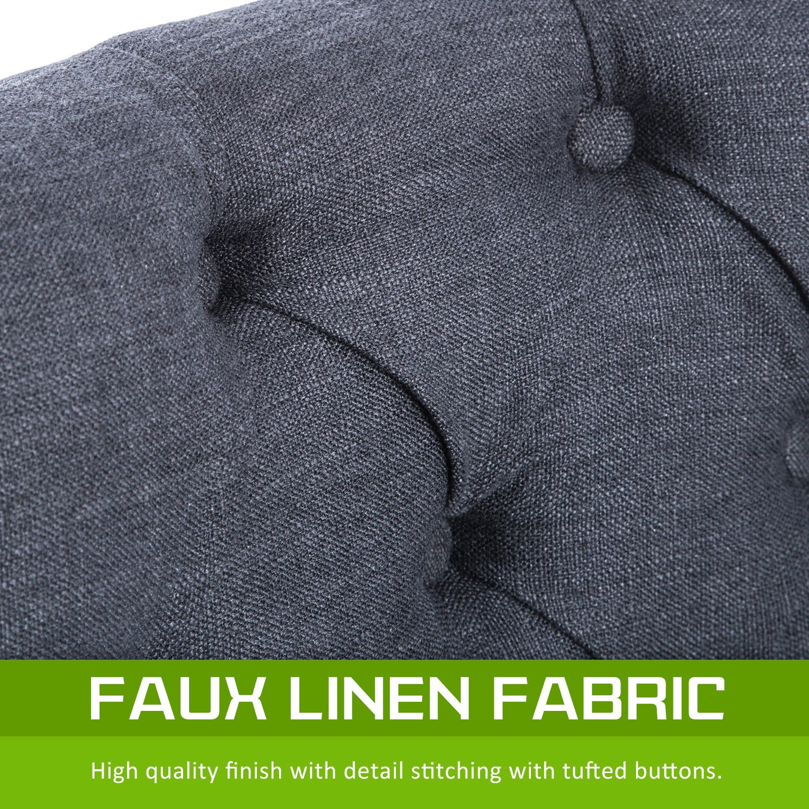 2X French Provincial Dining Chair Oak Leg AMOUR BLACK - TRENDZ