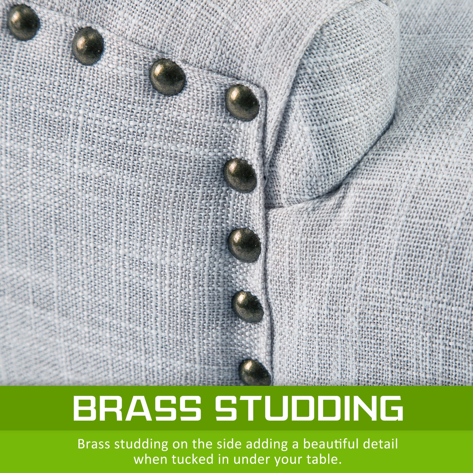 2X French Provincial Dining Chair Oak Leg AMOUR GREY - TRENDZ