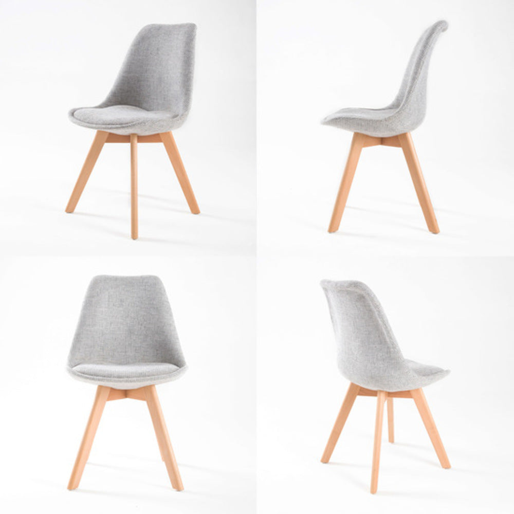 4X Retro Dining Cafe Chair Padded Seat GREY - TRENDZ