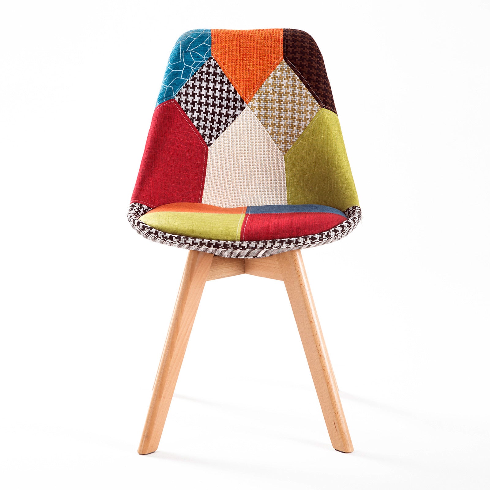 4X Retro Dining Cafe Chair Padded Seat MULTI COLOUR - TRENDZ