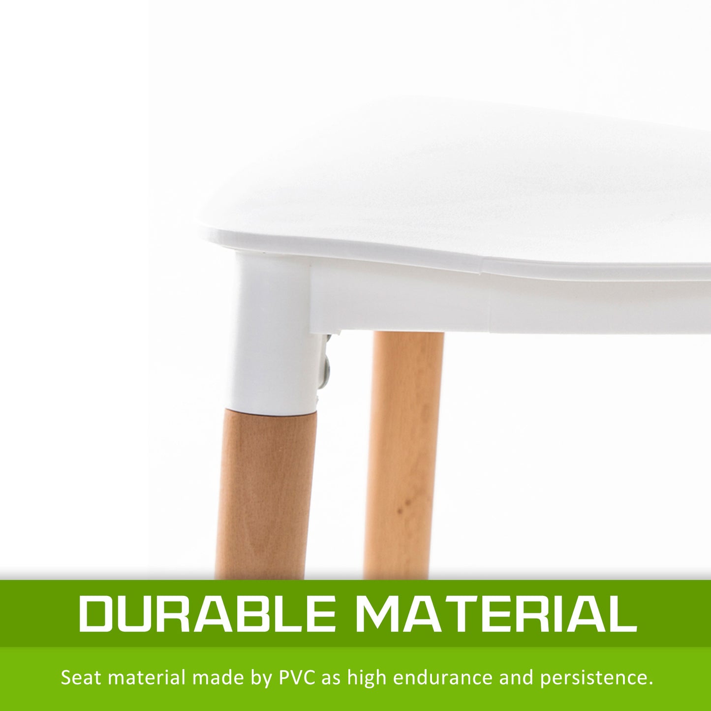 4X Retro Belloch Stackable Dining Cafe Chair WHITE - TRENDZ