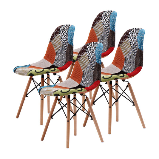 4X Retro Dining Cafe Chair DSW MULTI COLOUR - TRENDZ