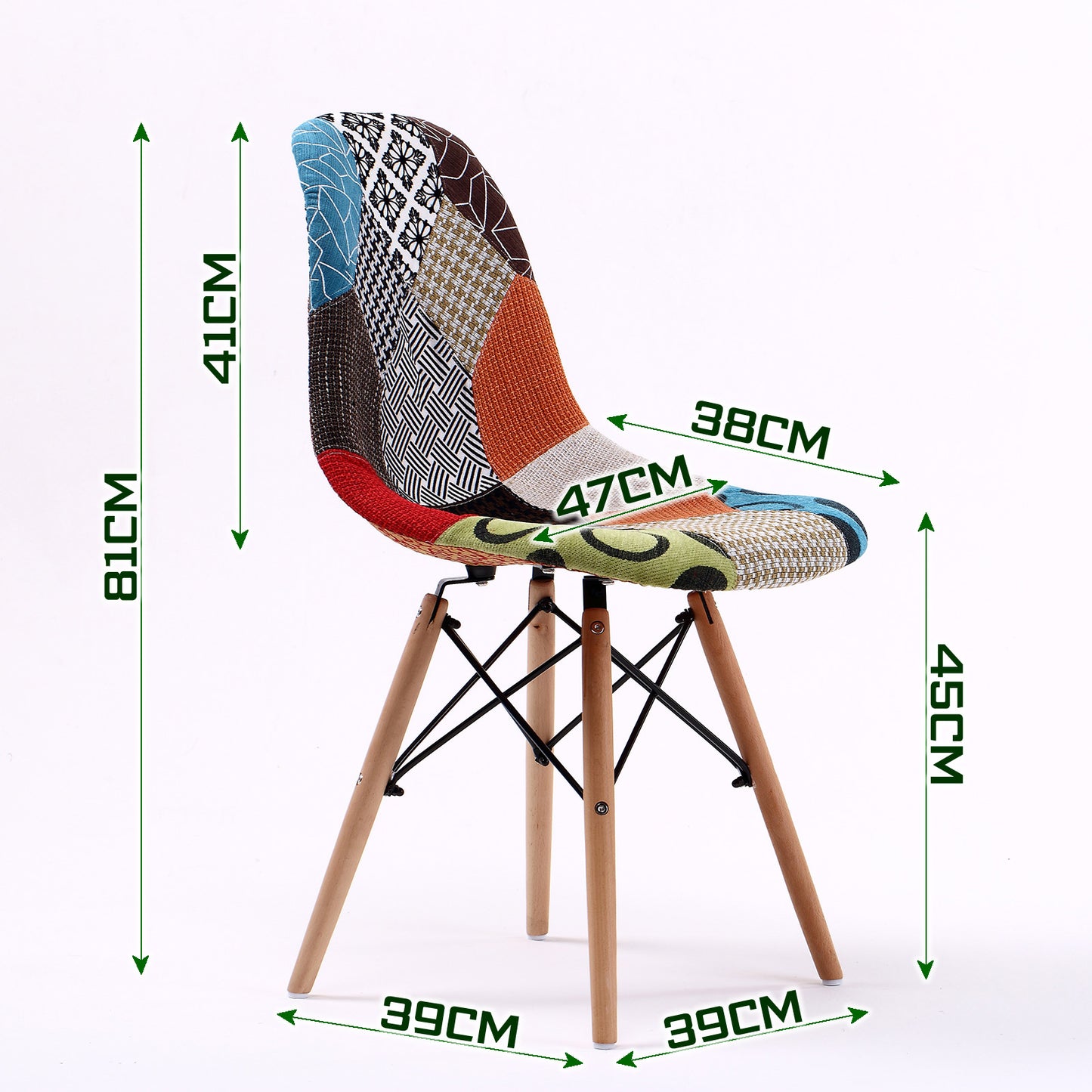 4X Retro Dining Cafe Chair DSW MULTI COLOUR - TRENDZ