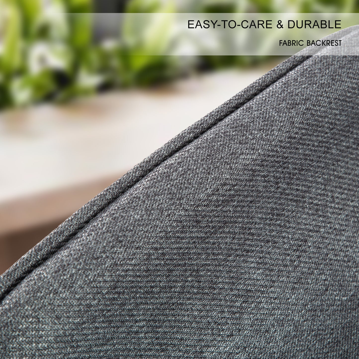 4X Wooden Bar Stool Dining Chair Fabric SOPHIA 74cm GREY - TRENDZ