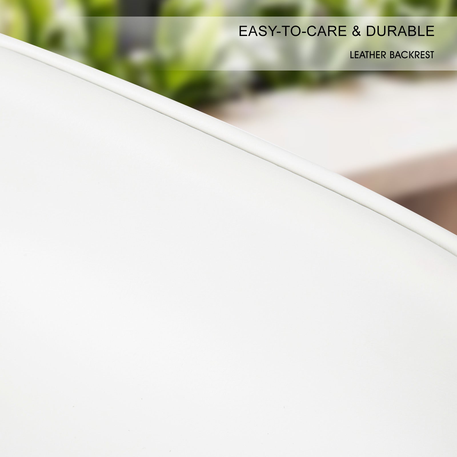 4X Wooden Bar Stool Dining Chair Leather SOPHIA 74cm WHITE - TRENDZ