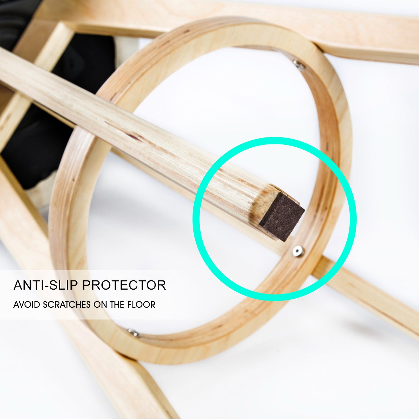 4X Wooden Bar Stool Dining Chair Leather LEILA 72cm BLACK - TRENDZ