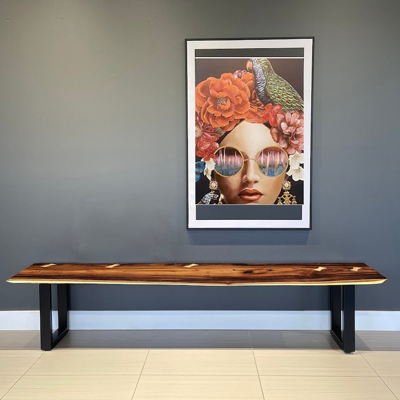 Bench seat or low set console table, hallway table Raintree Wood 1.8 Meter 180cm - TRENDZ