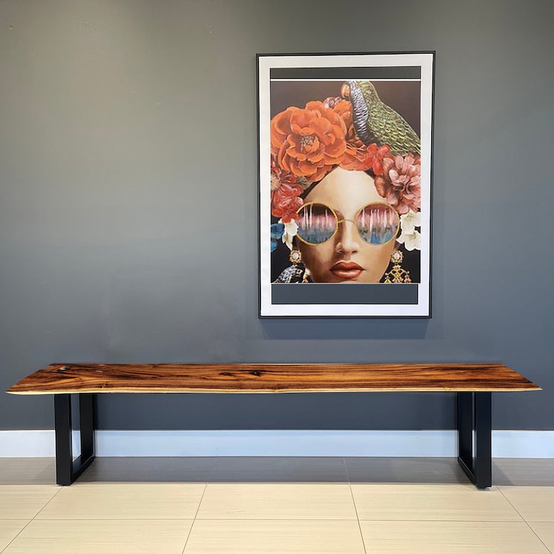 Bench seat or low set console table, hallway table Raintree Wood 1.8 Meter 180cm - TRENDZ