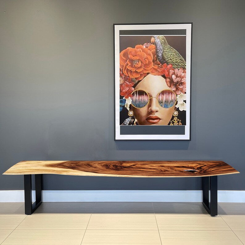 Bench seat or low set console table, hallway table Raintree Wood 1.8 Meter 180cm - TRENDZ