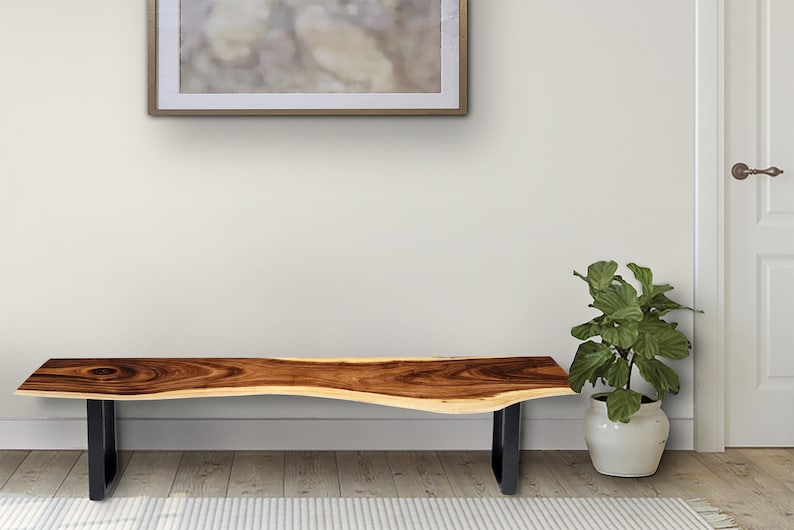 Bench seat or low set console table, hallway table Raintree Wood 1.8 Meter 180cm - TRENDZ