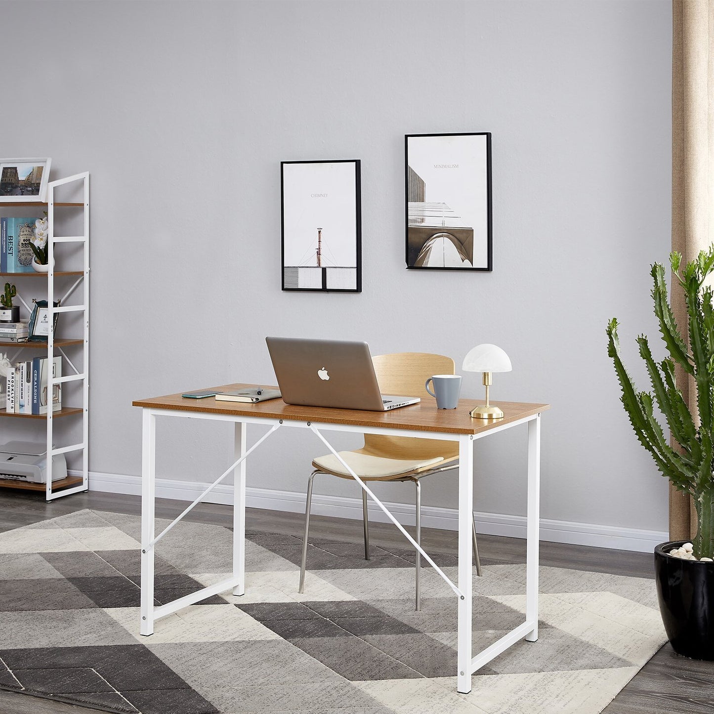YES4HOMES Computer Desk, Sturdy Home Office Laptop Desk Modern Writing Table, Multipurpose Workstation - TRENDZ