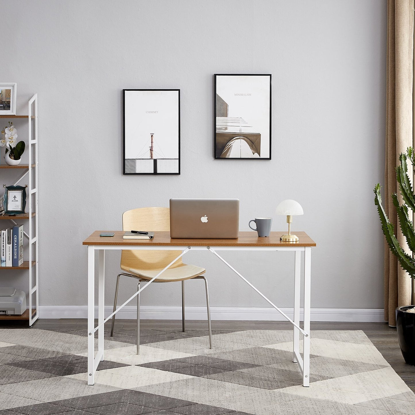 YES4HOMES Computer Desk, Sturdy Home Office Laptop Desk Modern Writing Table, Multipurpose Workstation - TRENDZ