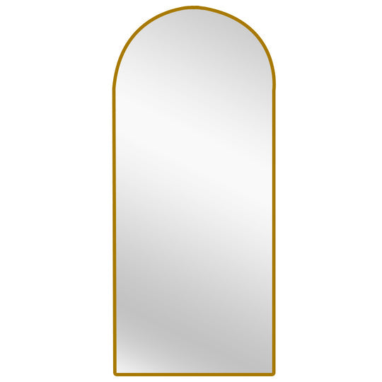 Metal Arch Mirror 80cm x 170cm - Gold - TRENDZ