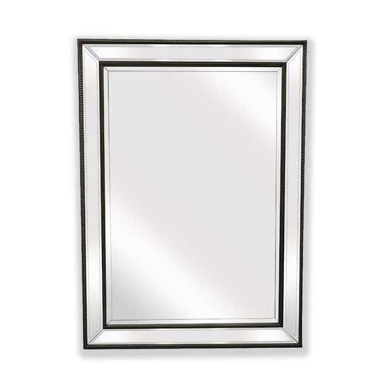 Black Beaded Framed Mirror - Rectangle 80cm x 110cm - TRENDZ