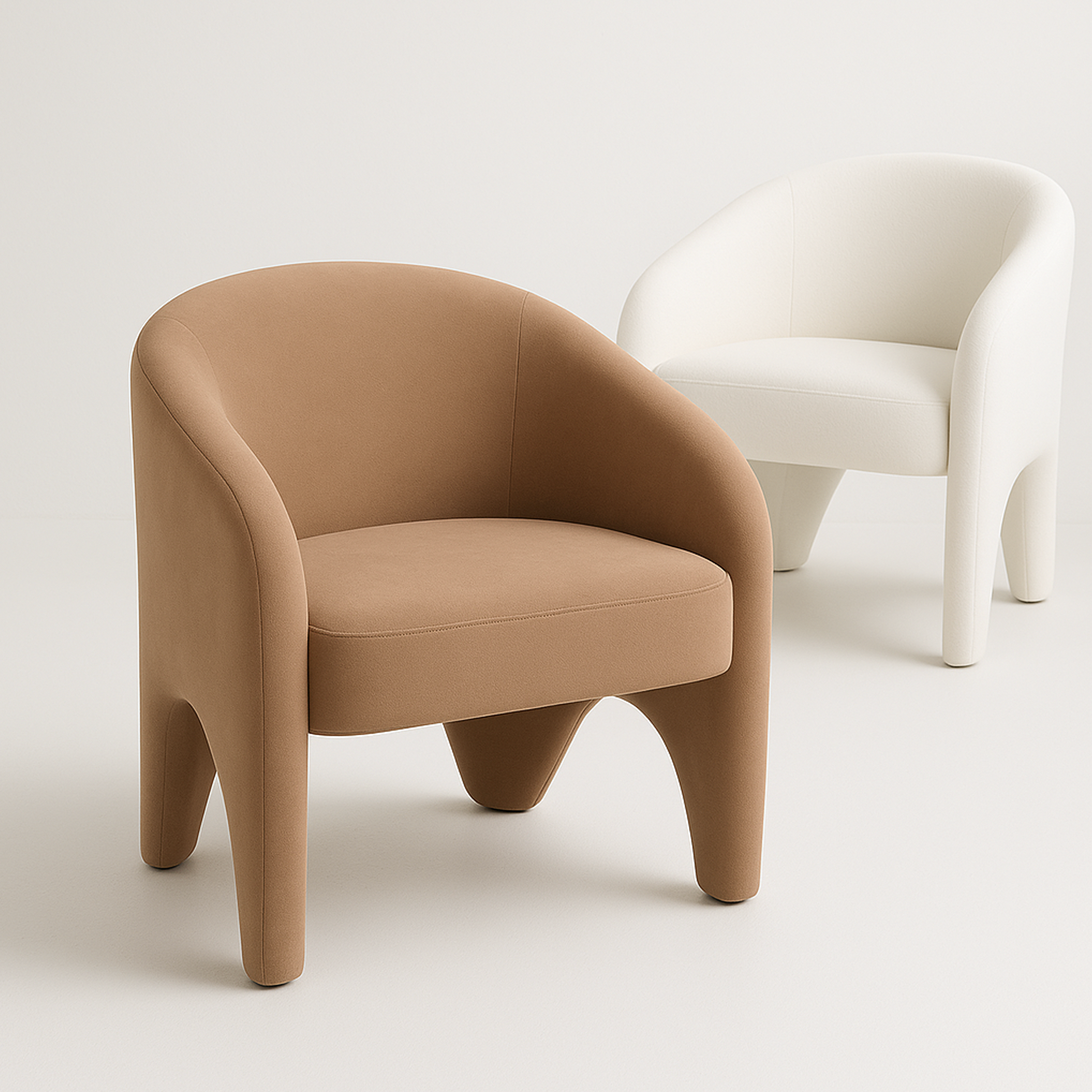 Interior Ave - Nova Sculptural Accent Chair – Velvet Chocolate - TRENDZ