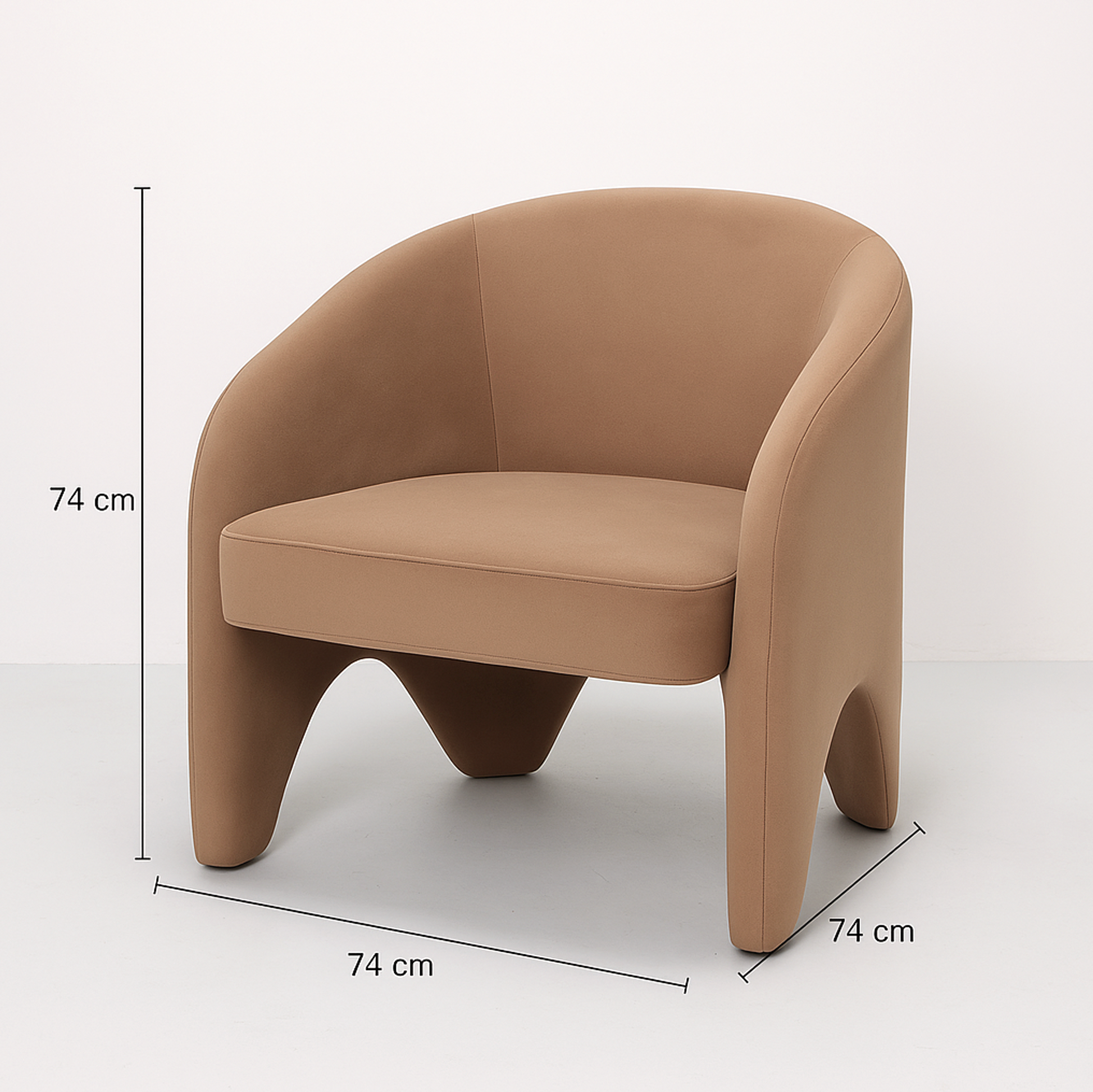 Interior Ave - Nova Sculptural Accent Chair – Velvet Chocolate - TRENDZ