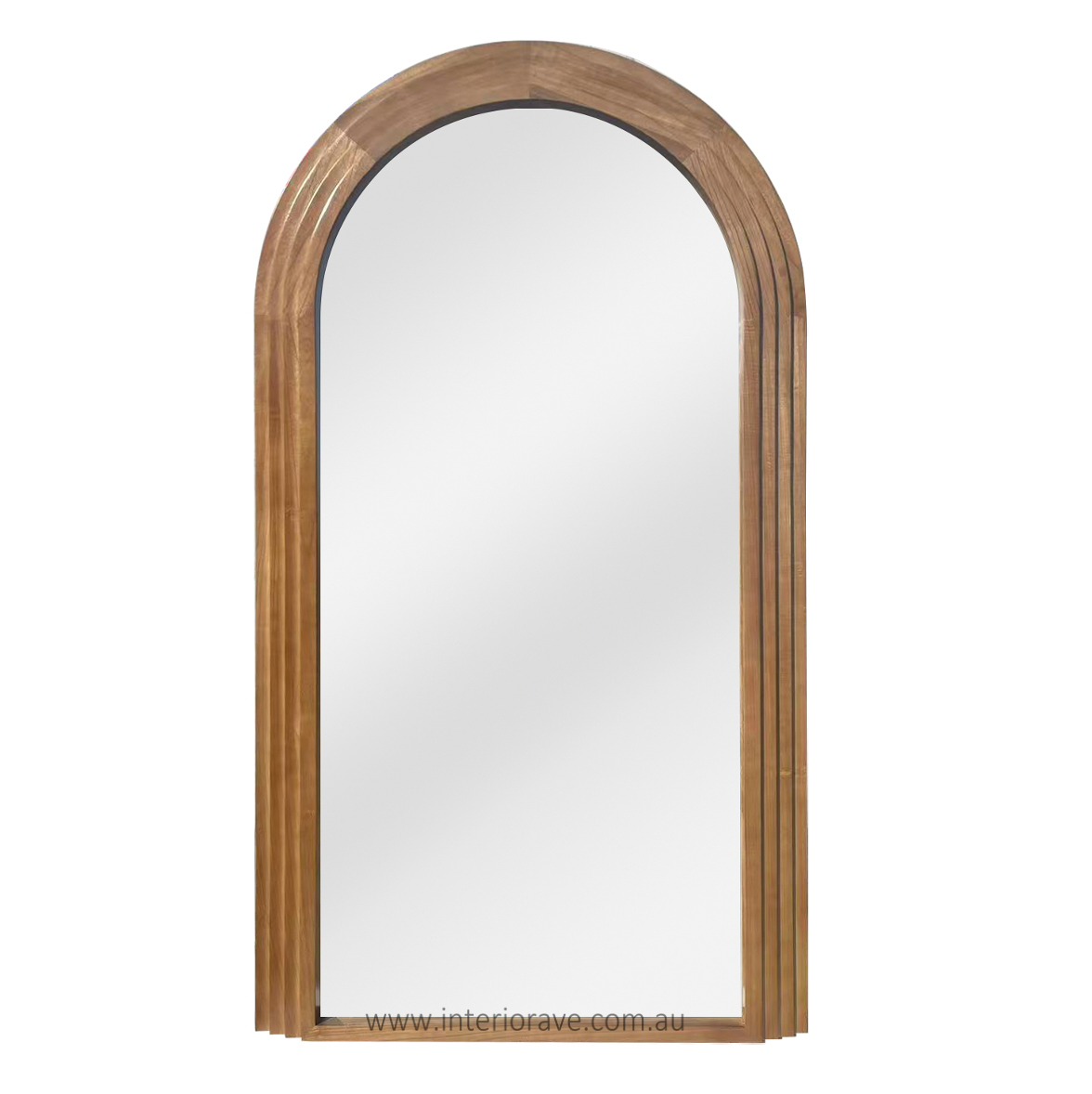 Sierra Arched Step Mirror – Sculptural Oak Wood Statement Piece