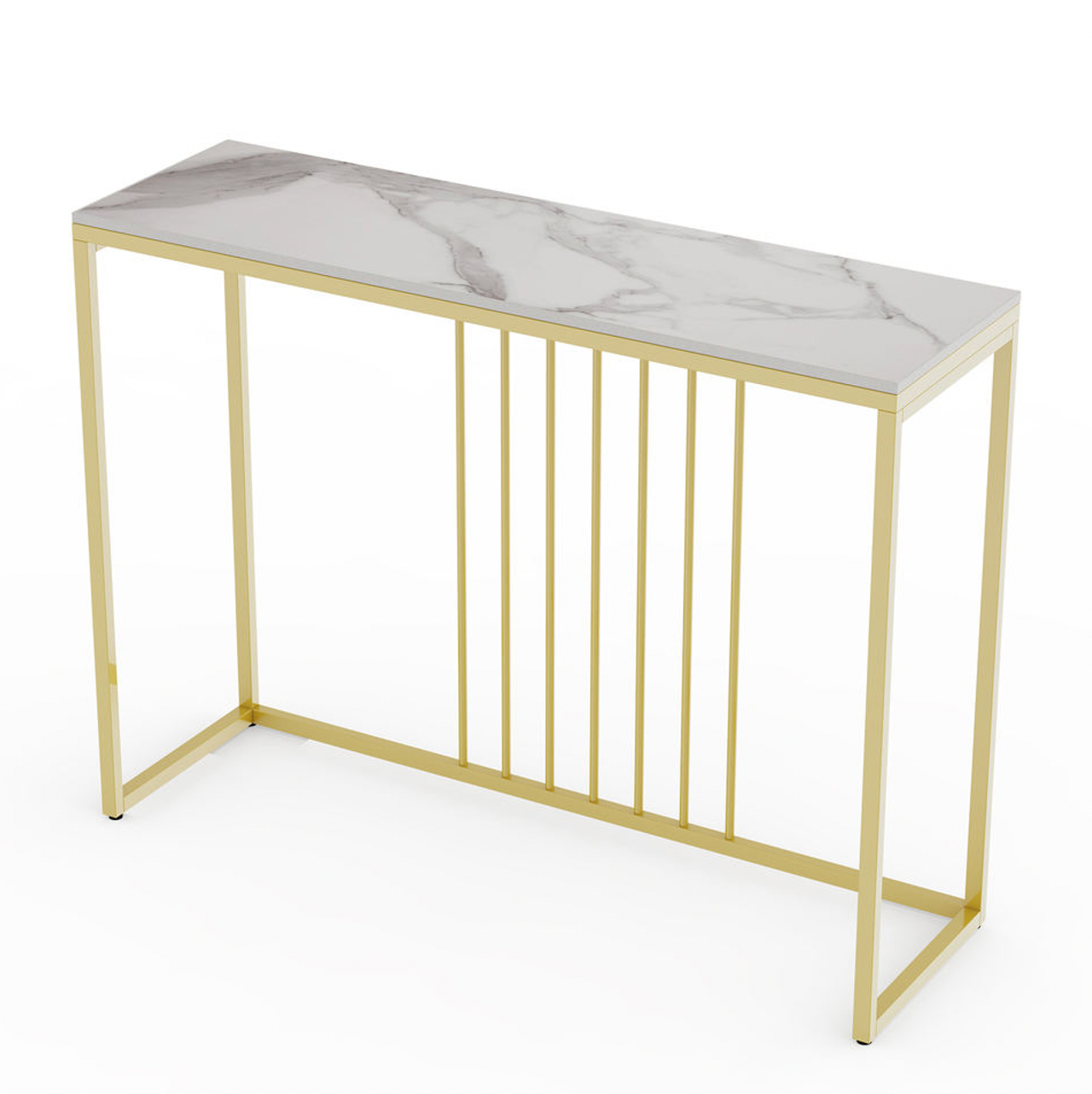 Interior Ave - Stone Marble Console - Marble & Gold - TRENDZ