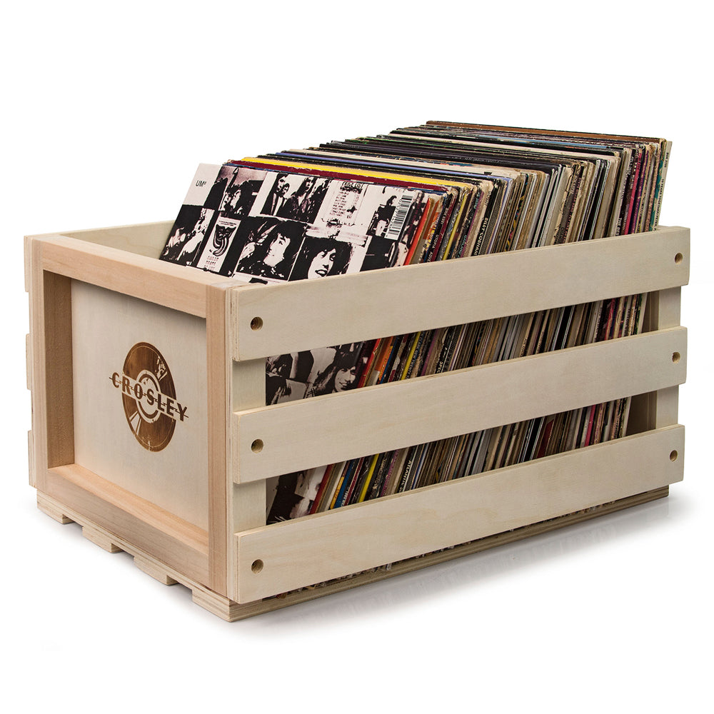 Crosley Cruiser Bluetooth Portable Turntable - Silver + Bundled Crosley Record Storage Crate