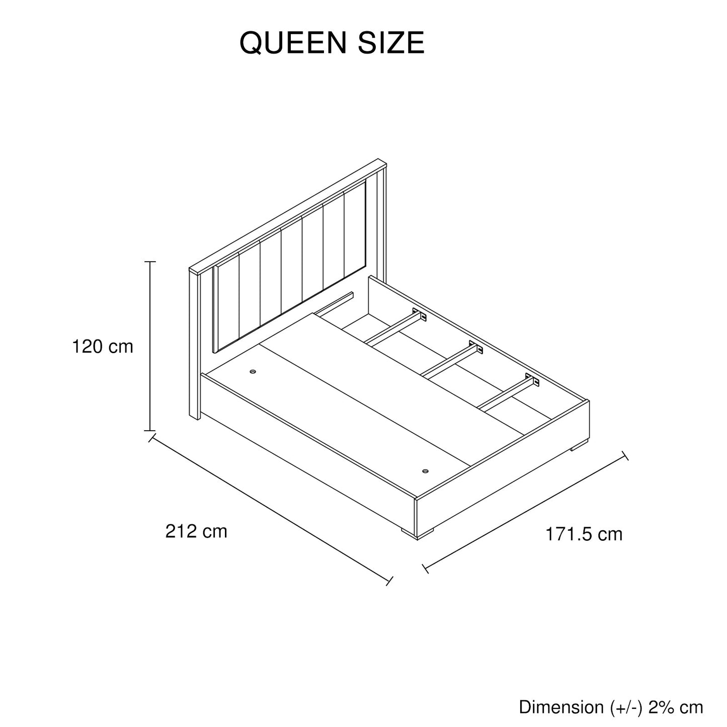 Queen 4 Pcs Bedroom Suite with Dresser Fabric Upholstery MDF Combination of Champagne and Black Colour