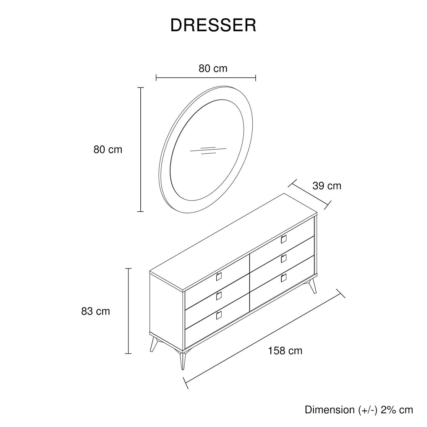 Queen 4 Pcs Bedroom Suite with Dresser Fabric Upholstery MDF Combination of Champagne and Black Colour