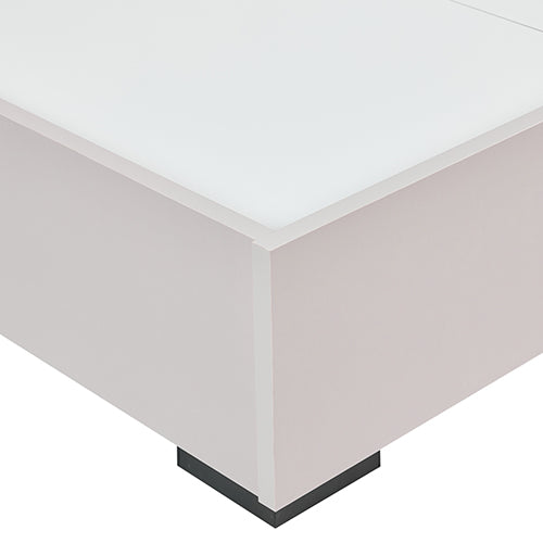 Queen Bed Frame Fabric Upholstery MDF LED Headboard in Champagne Colour - TRENDZ