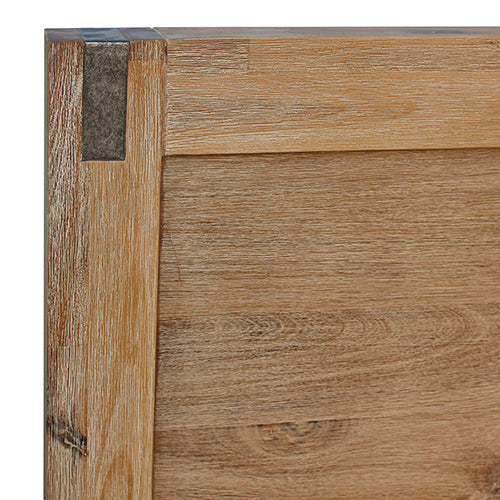 Bed Frame King Single Size in Solid Wood Veneered Acacia Bedroom Timber Slat in Oak - TRENDZ