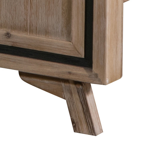 Queen Size Silver Brush Bed Frame in Acacia Wood Construction - TRENDZ