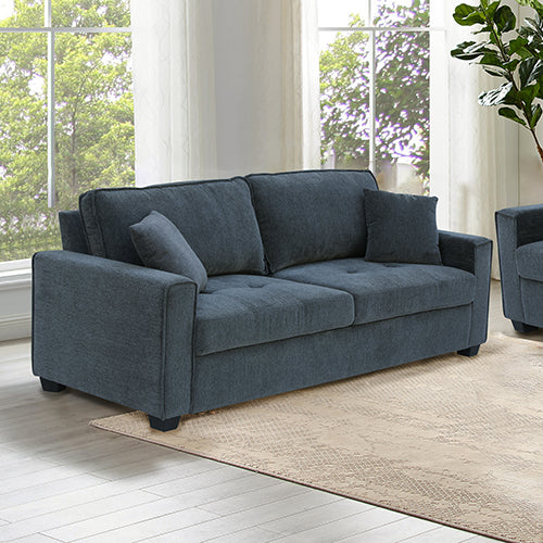2+3 Seater Sofa Set Polyester Charcoal Fabric Multilayer Two Pillows Individual Pocket Spring - TRENDZ