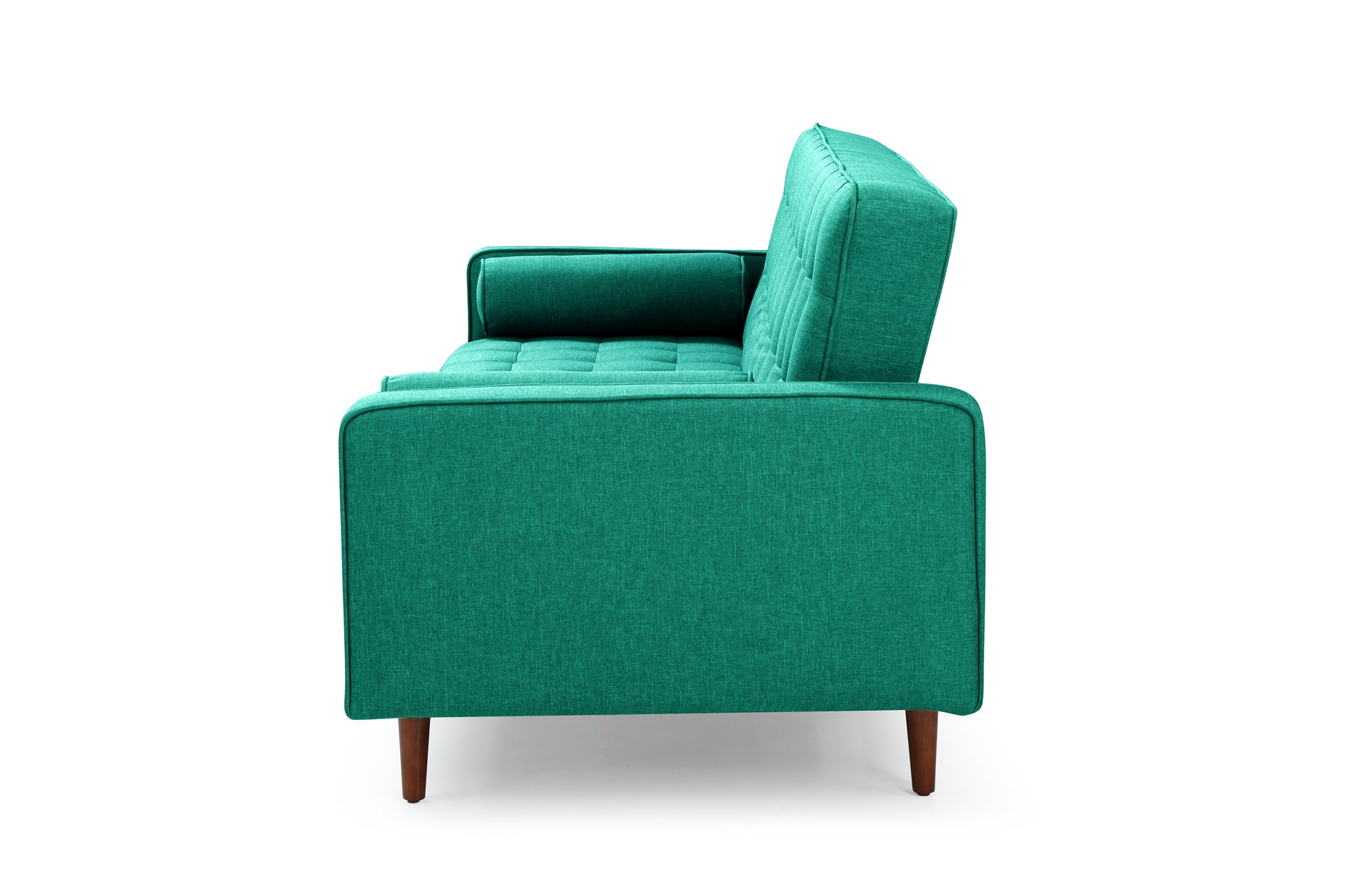 Sofa Bed 3 Seater Button Tufted Lounge Set for Living Room Couch in Velvet Green Colour - TRENDZ
