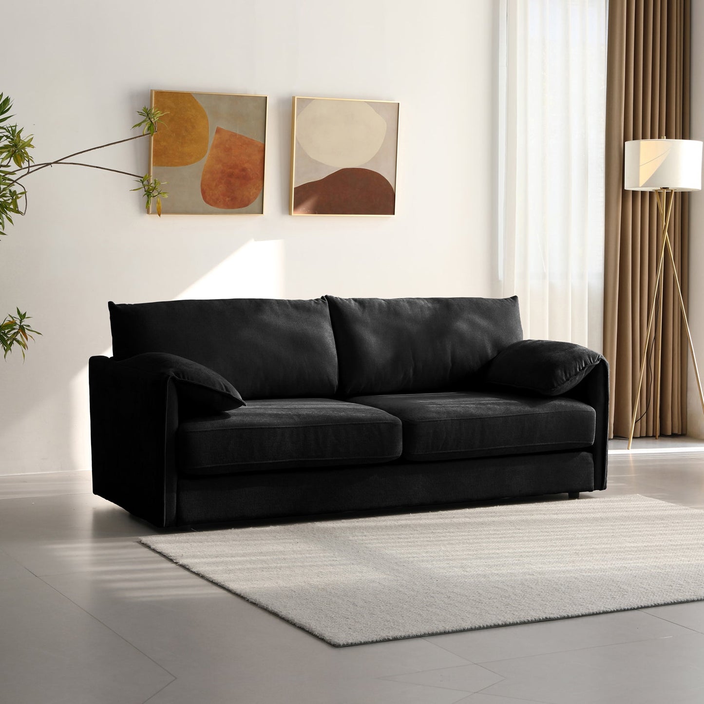 3 Seater Multifunctional Sofa Bed Fabric Upholstery New Foam Pocket Spring - TRENDZ