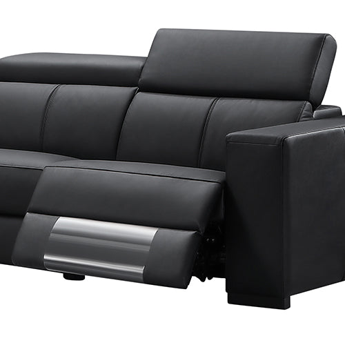 Washington Genuine Leather 6 Seater Corner Sofa With 2 Electric Recliners And Reversible Console - TRENDZ