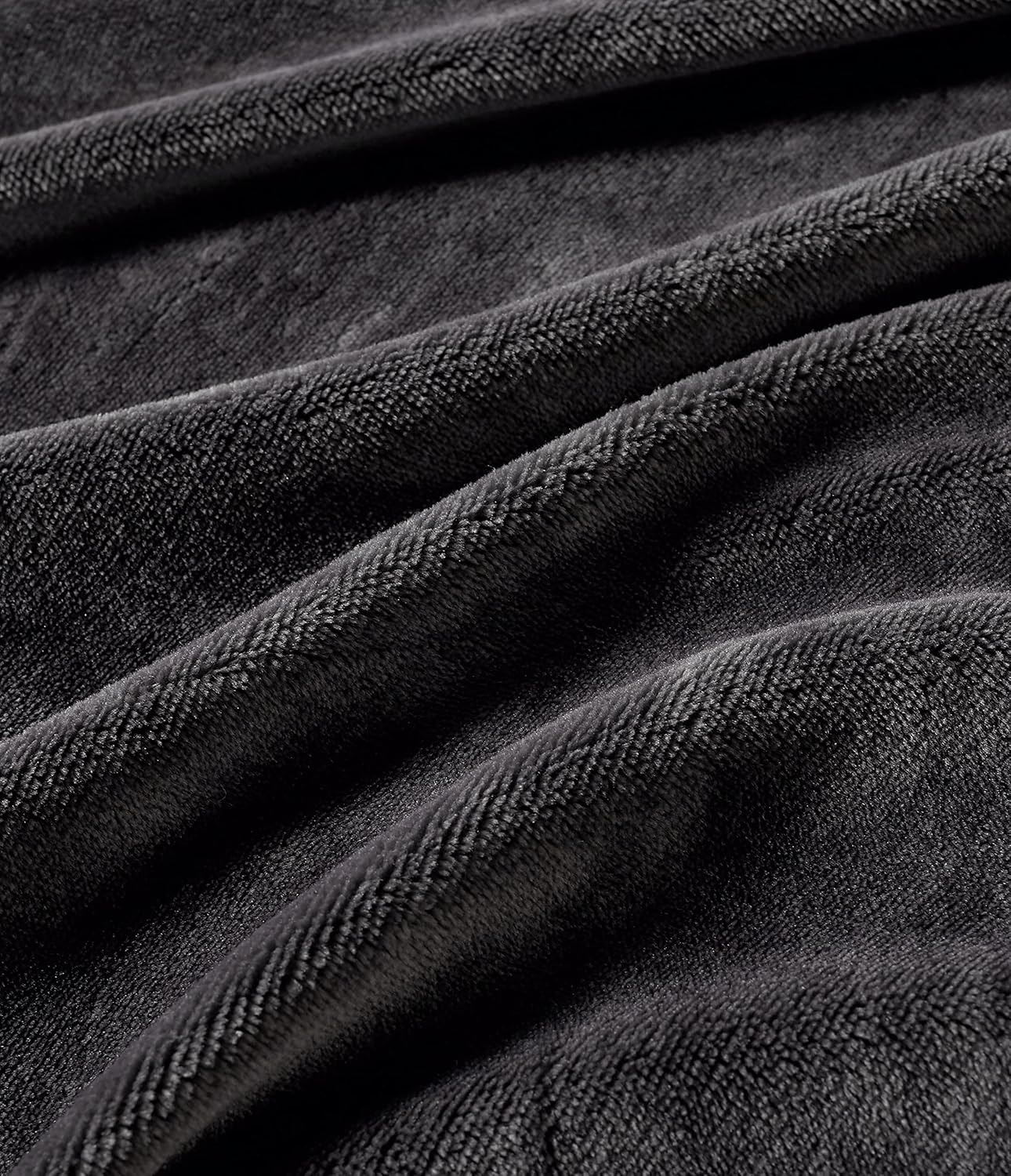 Teddy Sherpa Twin-Pack European Pillowcases - Soft Reversible Velvet & Sherpa Cushion Covers - Machine Washable with Zipper Closure - 65x65cm - Charcoal - TRENDZ