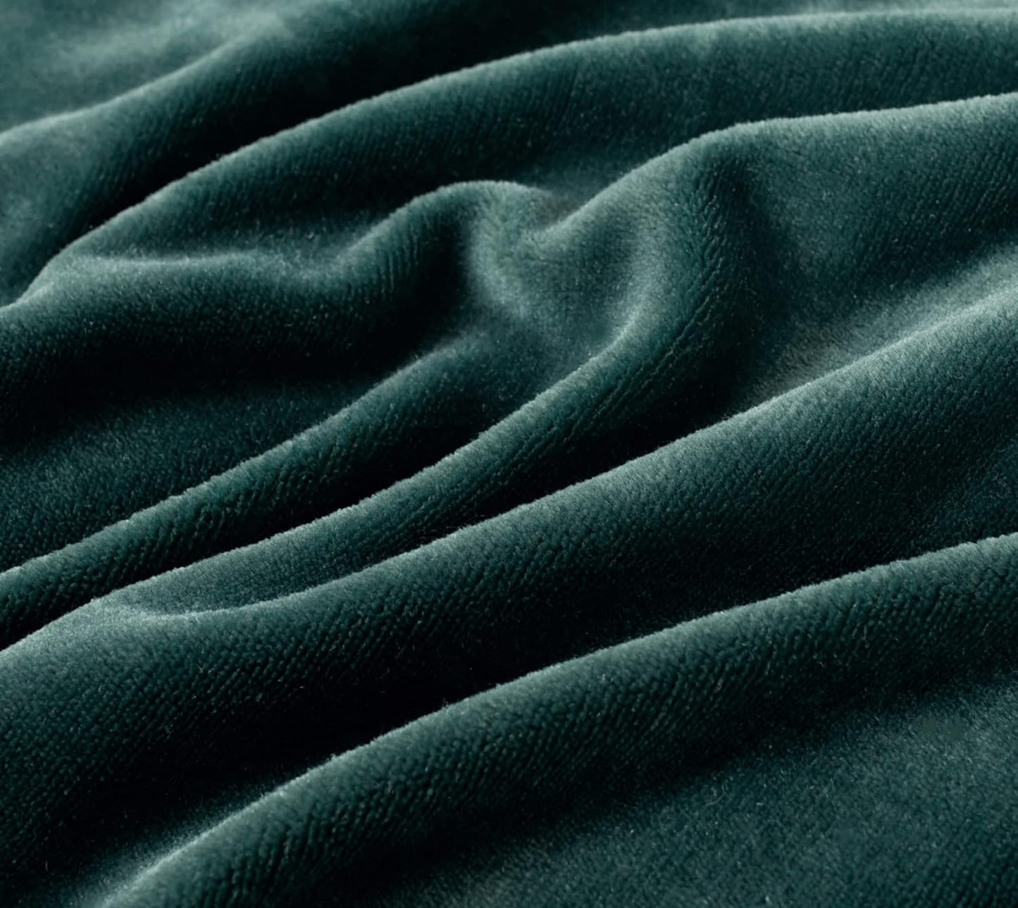 Teddy Sherpa Twin-Pack European Pillowcases - Soft Reversible Velvet & Sherpa Cushion Covers - Machine Washable with Zipper Closure - 65x65cm - Emerald Green - TRENDZ