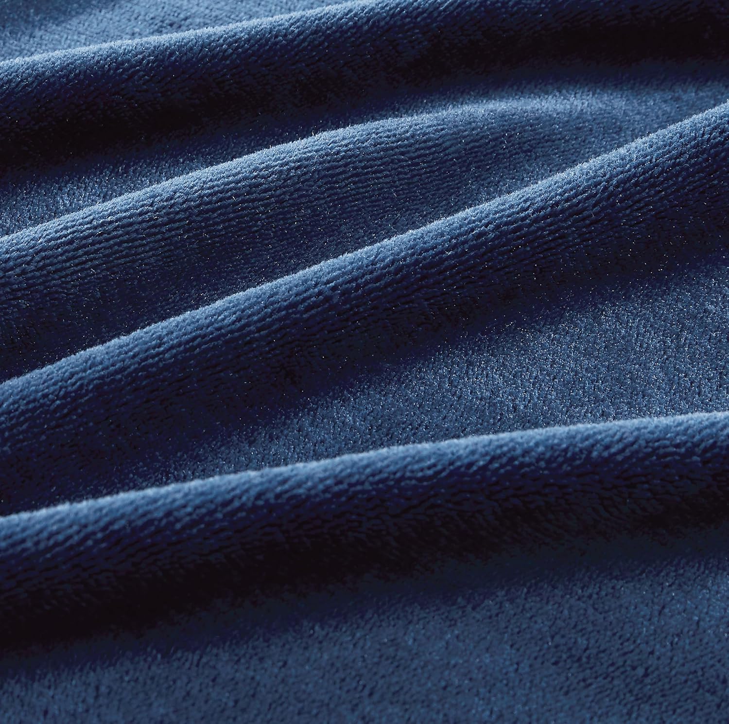 Teddy Sherpa Twin-Pack European Pillowcases - Soft Reversible Velvet & Sherpa Cushion Covers - Machine Washable with Zipper Closure - 65x65cm - Navy Blue - TRENDZ