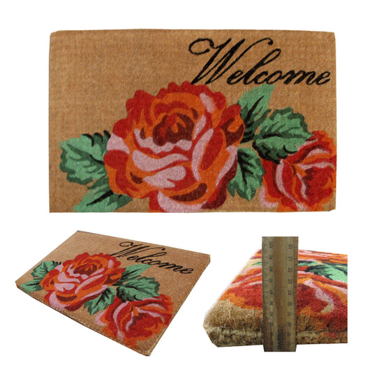 Extra Thick Flower Premium Coir Door Mat - TRENDZ