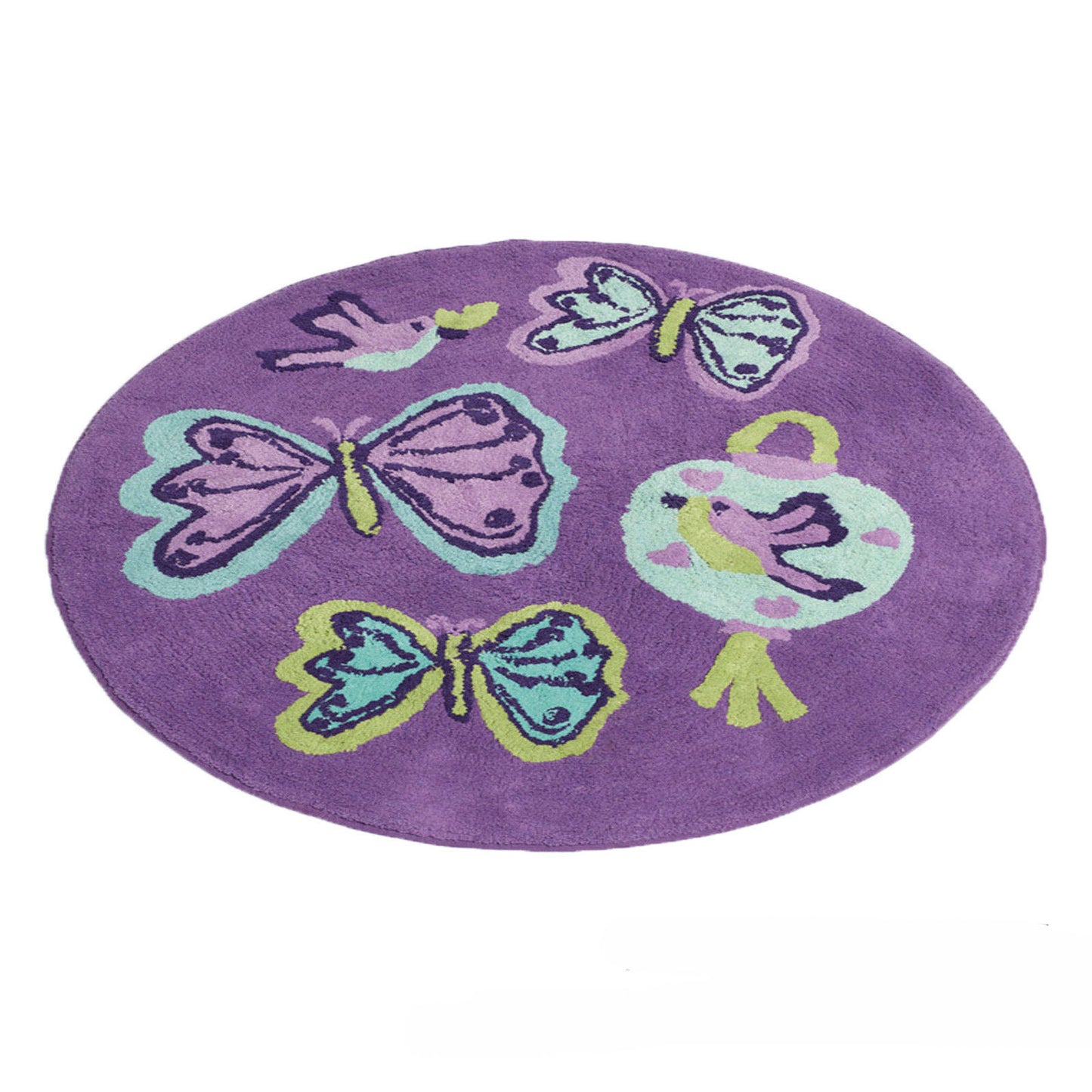 Jiggle & Giggle Butterfly Lantern Floor Rug 80cm Diameter - TRENDZ