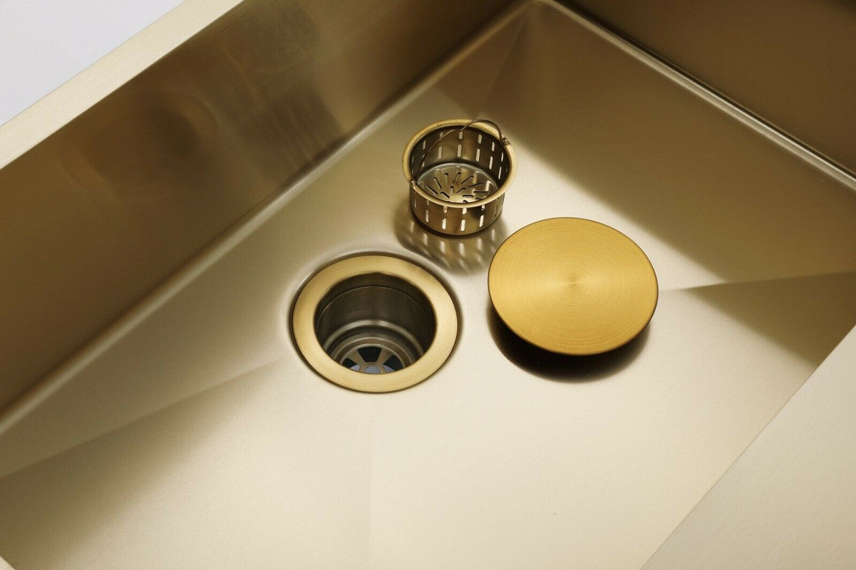 2023 Burnished Brass Gold stainless steel 304 double bowl kitchen sink - TRENDZ