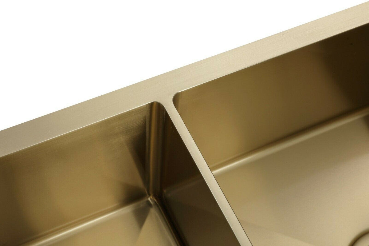 2023 Burnished Brass Gold stainless steel 304 double bowl kitchen sink - TRENDZ