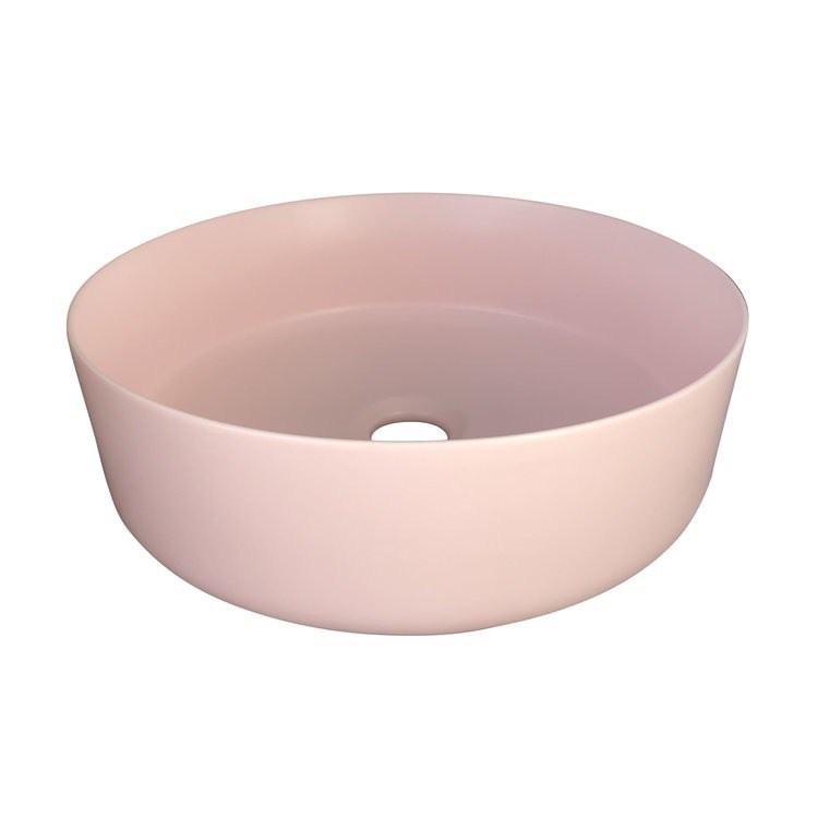 2020 Matte Pink Round 360 mm Dia top counter basin porcelain sink - TRENDZ