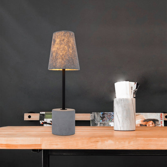 Jerome Table Lamp – Grey Concrete Base with Felt Shade
