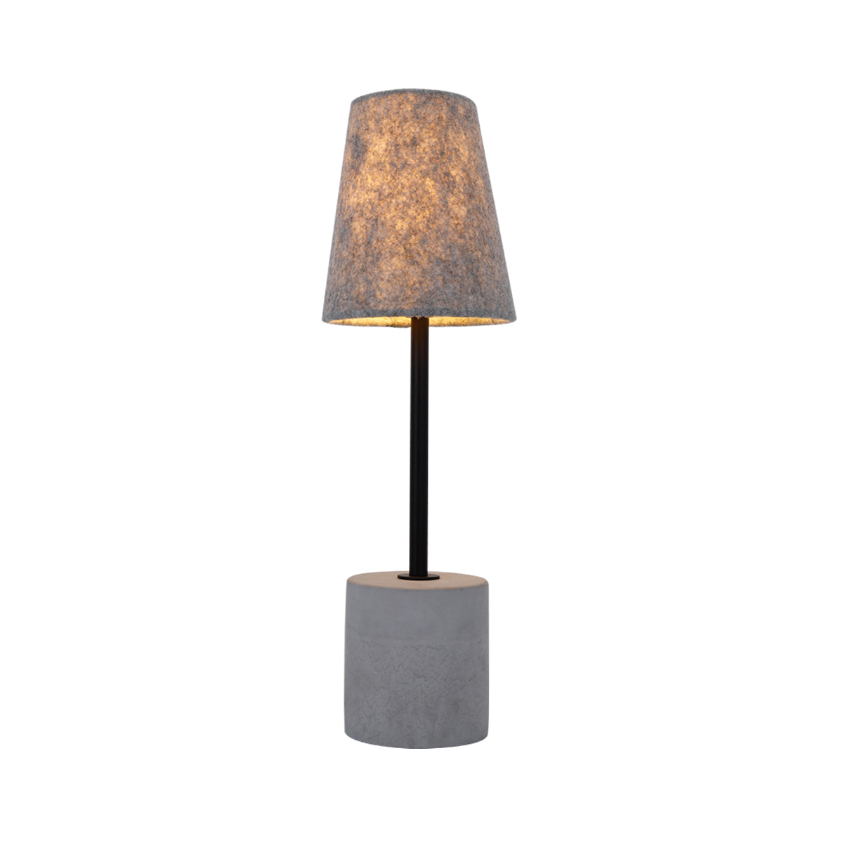Jerome Table Lamp – Grey Concrete Base with Felt Shade